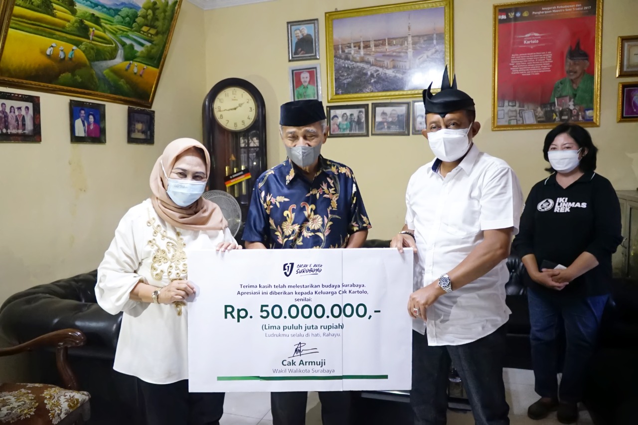 Pandemi Berdampak bagi Seniman Ludruk Cak Kartolo, Wawali Armuji Motivasi agar Bisa Adaptasi dengan Teknologi