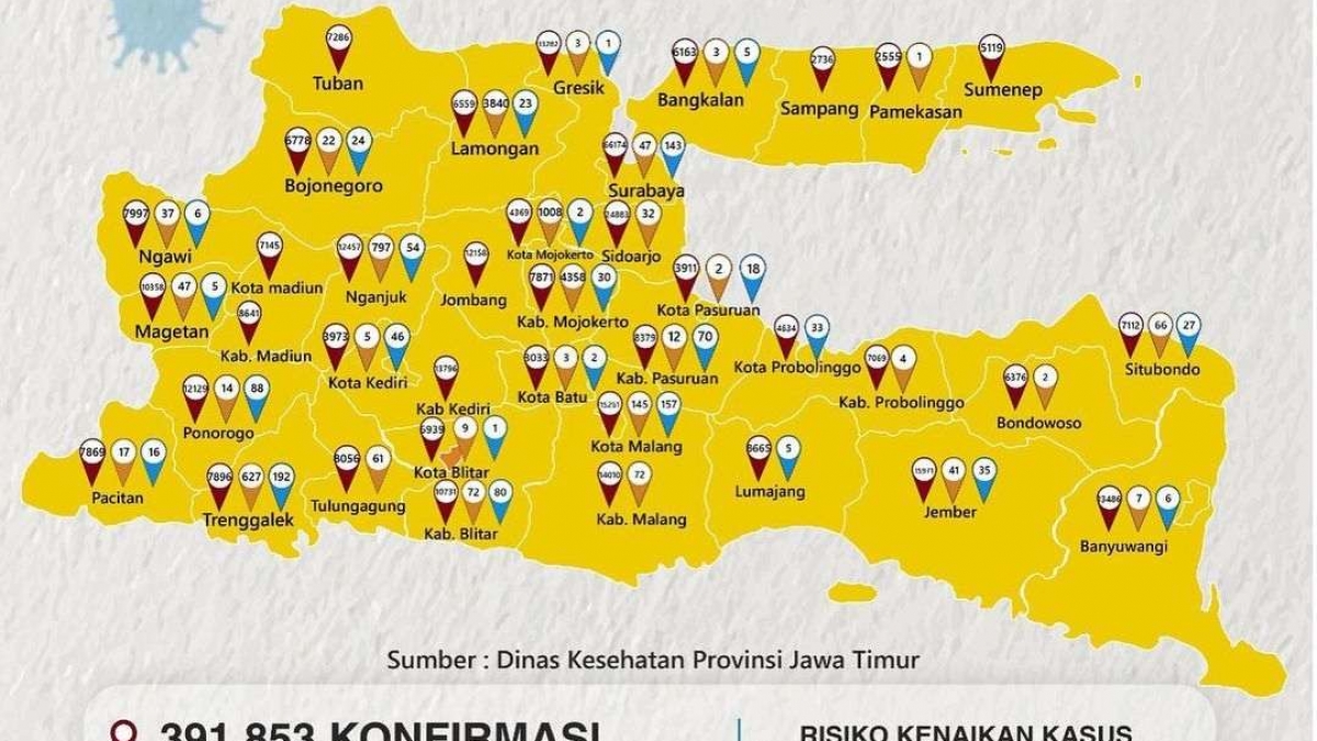 Mantap! 97 Persen Wilayah Provinsi Jawa Timur Zona Kuning Covid-19, Gubernur Jatim Khofifah: Ini Rekor!