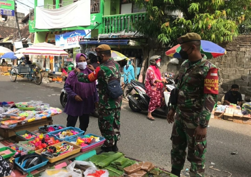 Kendati Jatim sudah Level 1, Aparat Gabungan Tetap Razia Penertiban Prokes Covid-19
