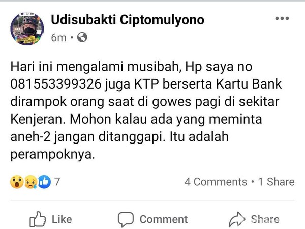 Guru Besar ITS Dibegal Saat Gowes di Kenjeran