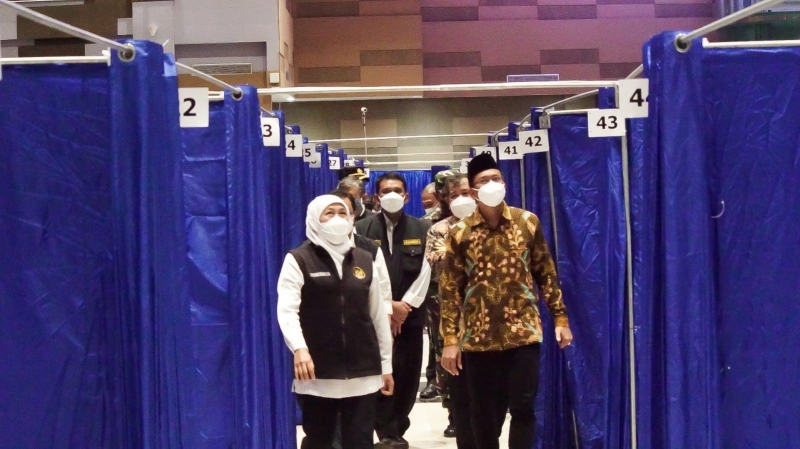 Gubernur Khofifah : Pasien Bergejala Ringan dan Tanpa Gejala Dirawat di Isoter