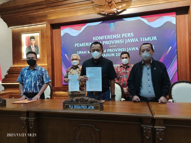UMP Jatim Tahun 2022 Resmi Ditetapkan Naik Rp22 Ribu