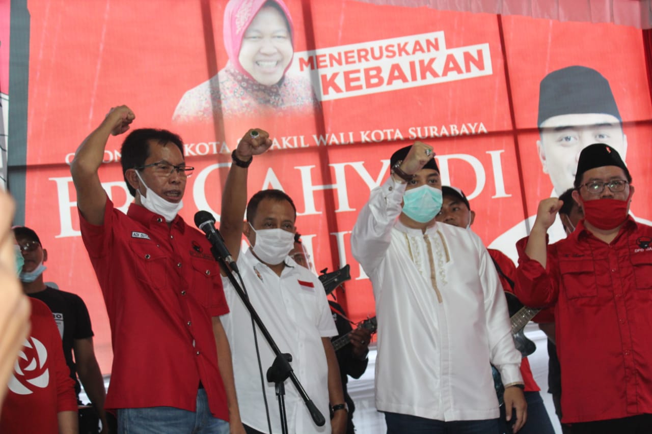 Hitung Cepat SSC: Eri Cahyadi-Armuji Menang Tebal di Pilwali Surabaya