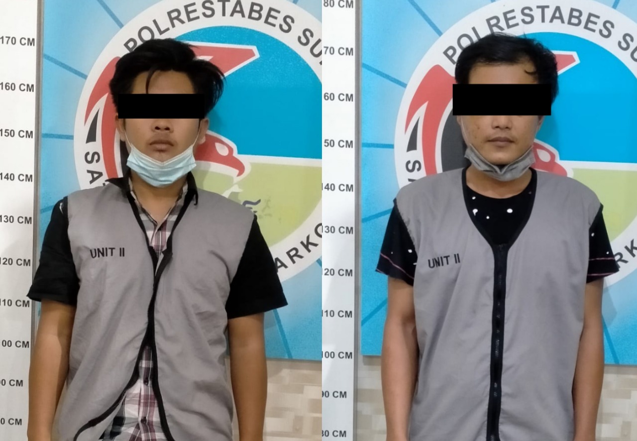 Dua tersangka narkoba yang ditangkap