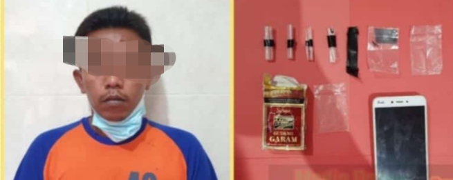 Nyambi Jualan Sabu, Kuli Bangunan Dicokok di SPBU Jombang