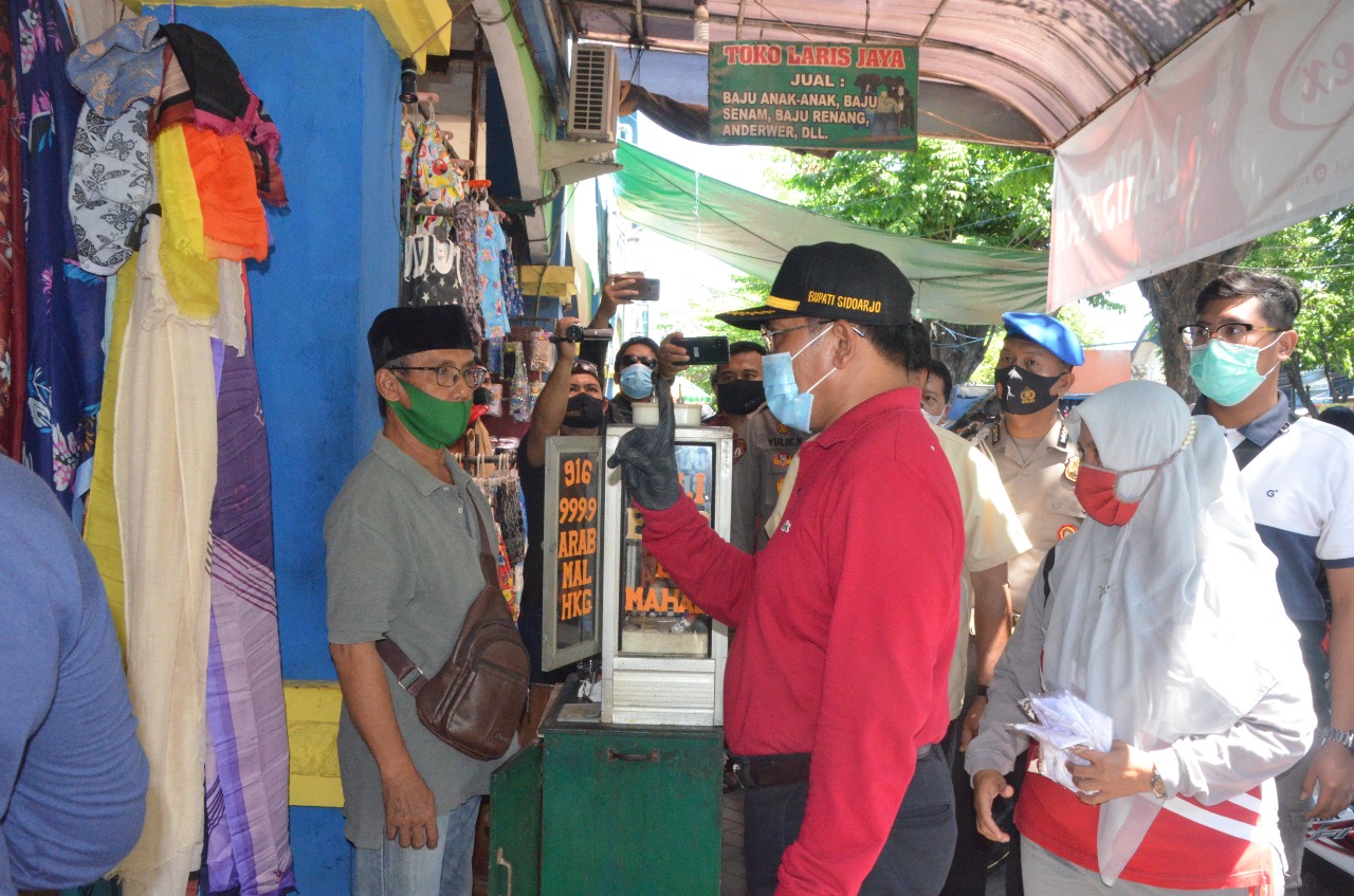 Pasar Larangan Sidoarjo Kumuh, PJ Bupati Ngamuk