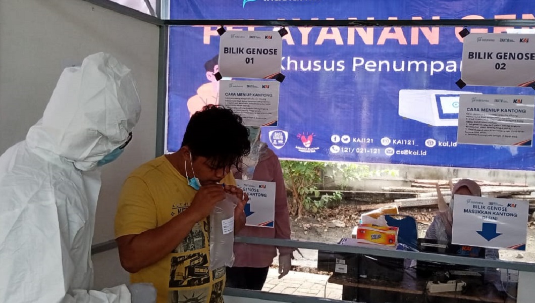 Calon Penumpang Kereta Lebih Memilih Genose Dibanding Antigen