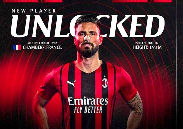 Pindah dari Chelsea ke AC Milan, Olivier Giroud bakal Mandul karena Jersey No 9 yang 'Terkutuk', Ini Bukti Daftar Korbannya
