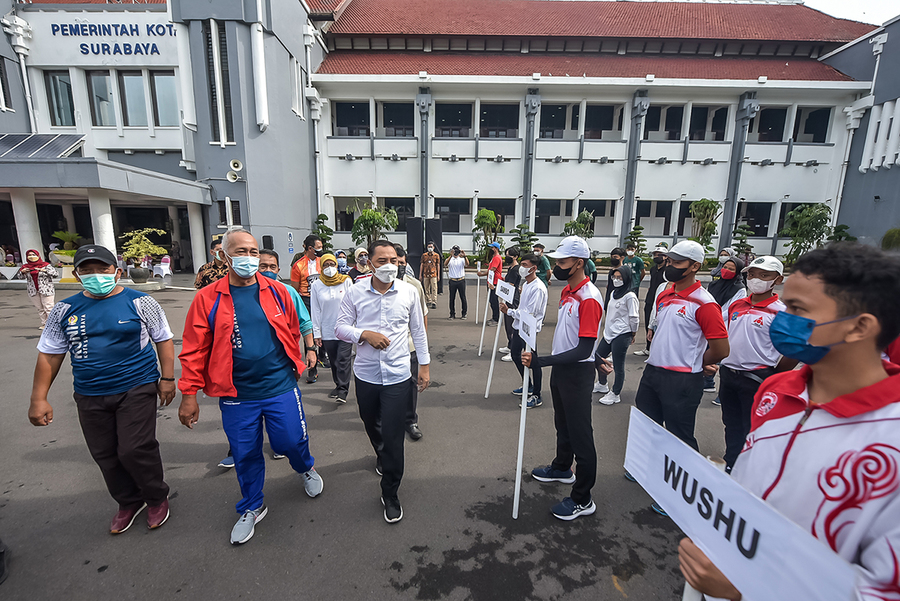 Buka Puslatcab KONI Surabaya, Wali Kota Eri Cahyadi: Pertahankan Juara Umum di Porprov 2022