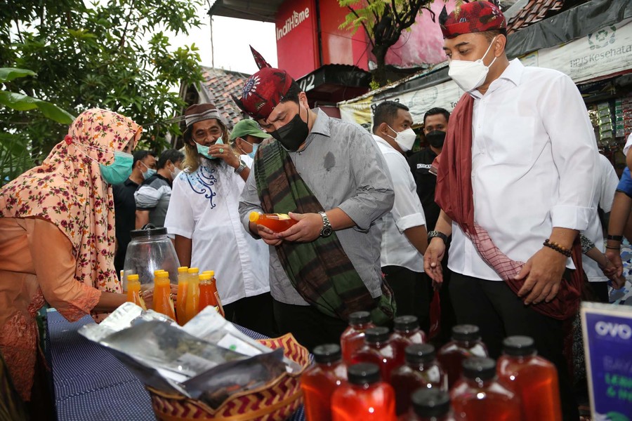 Menteri BUMN Dukung Wali Kota Eri Kembangkan Pariwisata Kampung Lawas Maspati