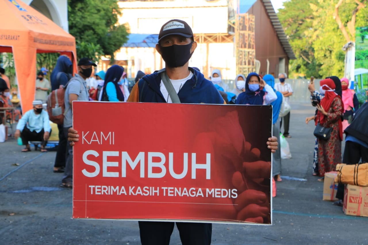 Ayo Semangat Lawan Corona, Tren Jumlah Kasus Aktif Covid-19 di Jatim terus Menurun