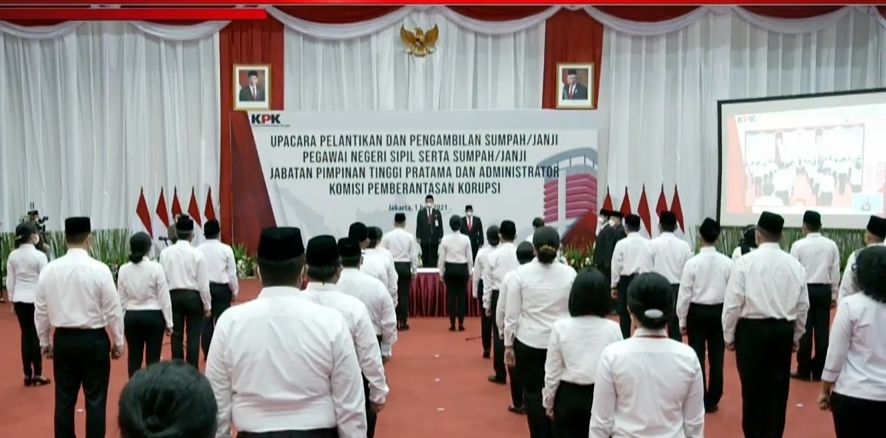 Pelantikan Pegawai KPK, Firli Bahuri: Alhamdulillah Semuanya Hadir