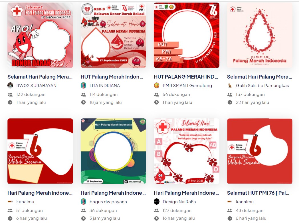 Cukup Satu Link Ini, Dapatkan Ratusan Bingkai Twibbon HUT PMI ke-76 2021 via Twibbonize Lengkap dengan Caranya