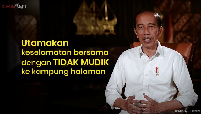 Kekeuh Larang Mudik Lebaran, Begini Dua Alasan menurut Presiden Jokowi