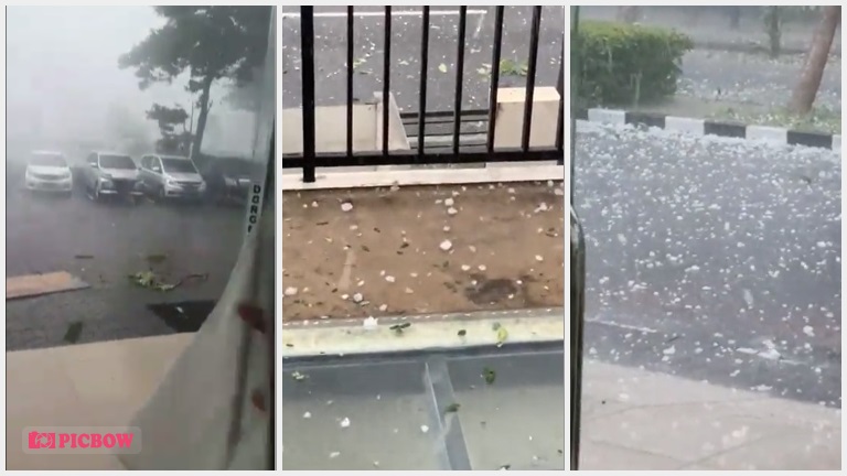 Surabaya Hujan Es sebesar Kelereng hingga Kepalan Orang Dewasa!