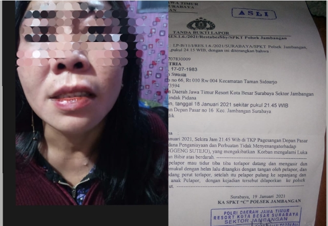 Tak Terima Diputus, Langgeng AniayaJanda Cantik dan Anaknya Pakai Helm