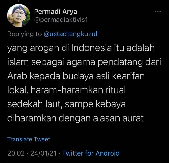 Cuitan 'Islam Arogan', Bareskrim Polri Panggil Abu Janda